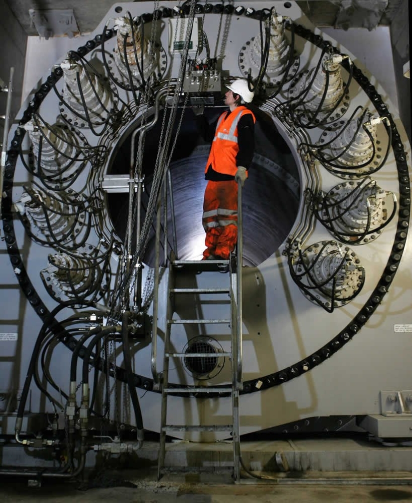 The Falkirk Wheel is a unique rotating structure that lifts entire ships