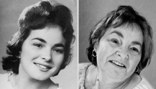 The inexorable passage of time in portraits from the series " before and after»