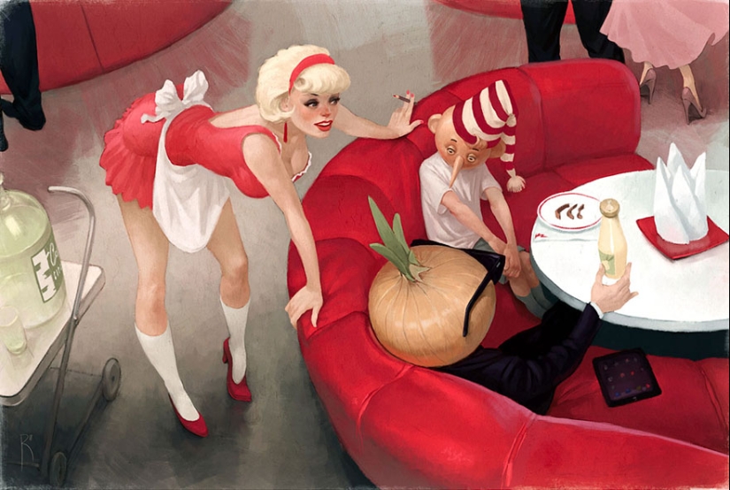 The non-childish drawings of this Russian artist are very ambiguous The non-childish drawings of this Russian artist are very ambiguous