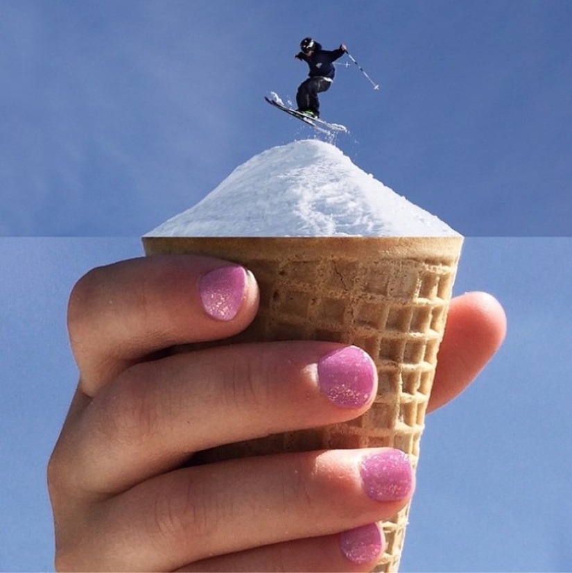 The photographer simply combines two pictures and gets a damn cool result!