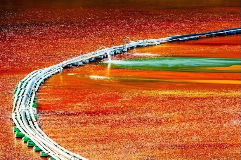 The Romanian countryside, the site of which is formed a toxic lake