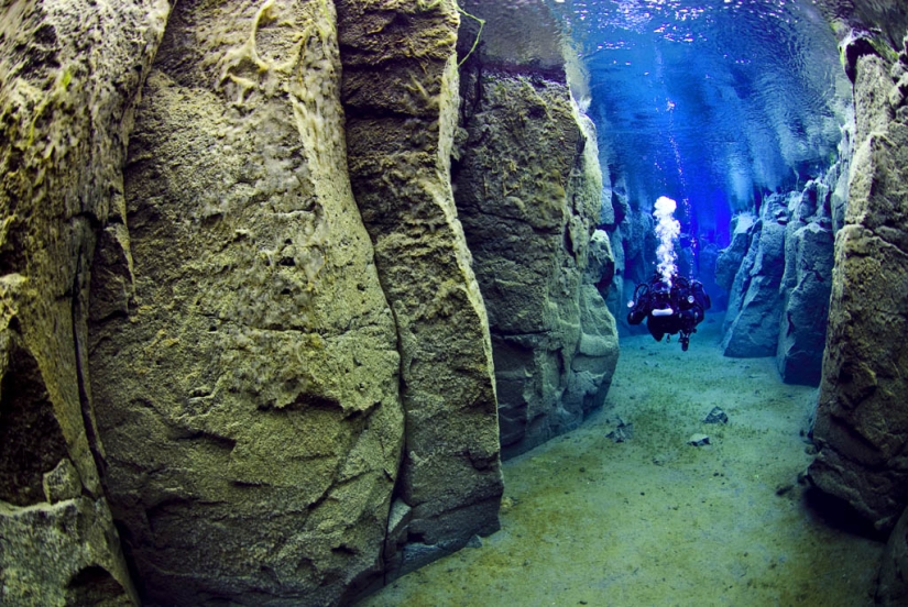The Silfra Rift is where two continents meet