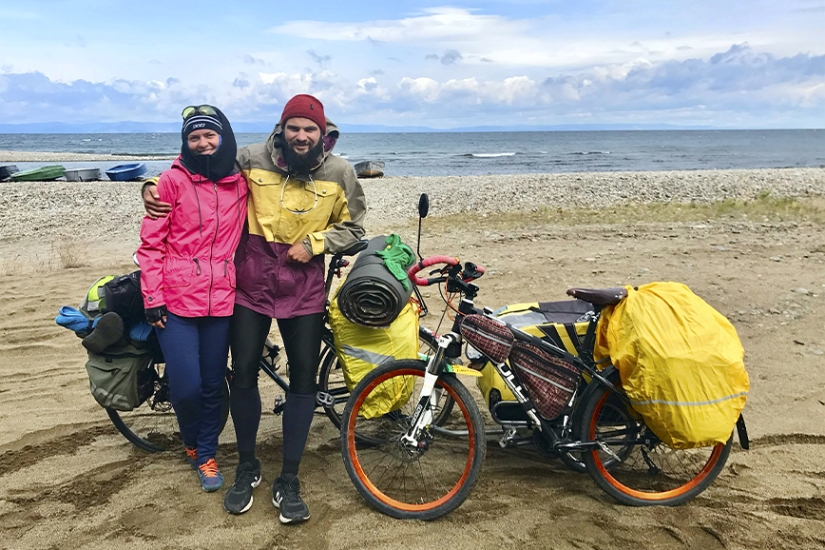 The story of Anna Smolina, who cycled across half the country with her dog