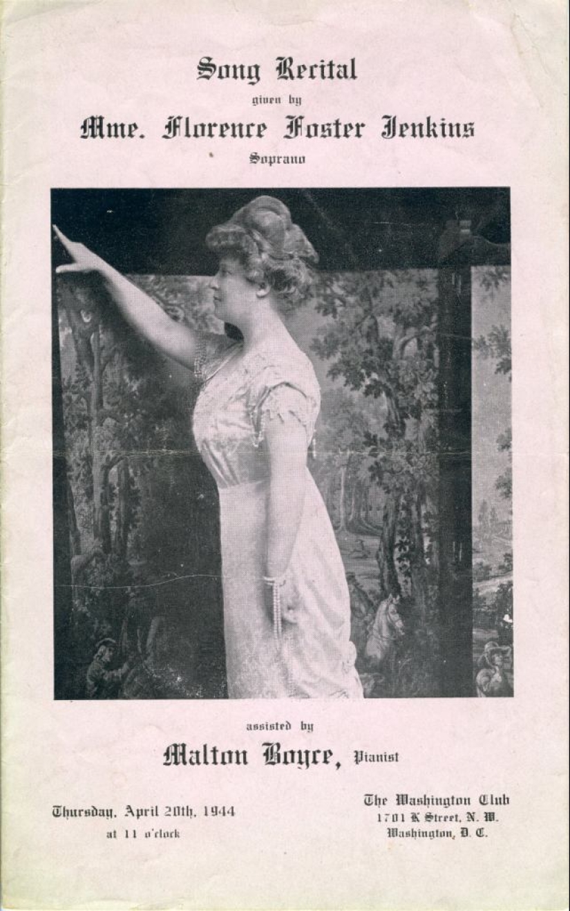 The story of Florence Foster Jenkins, a famous singer who couldn&#39;t sing at all