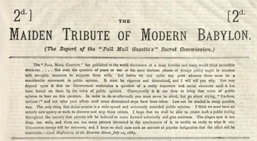 The story of Sir William Stead, a fighter against pedophiles, or How to buy a 13-year-old virgin in London The story of Sir William Stead, a fighter against pedophiles, or How to buy a 13-year-old virgin in London