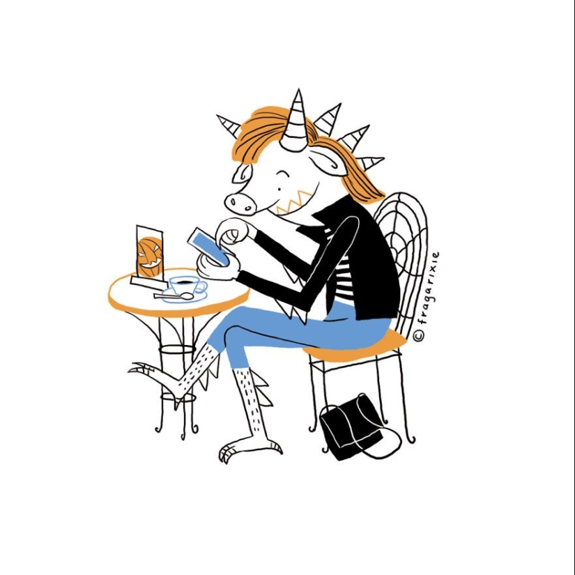 The world through the screen: 25 adorable illustrations obsession gadgets