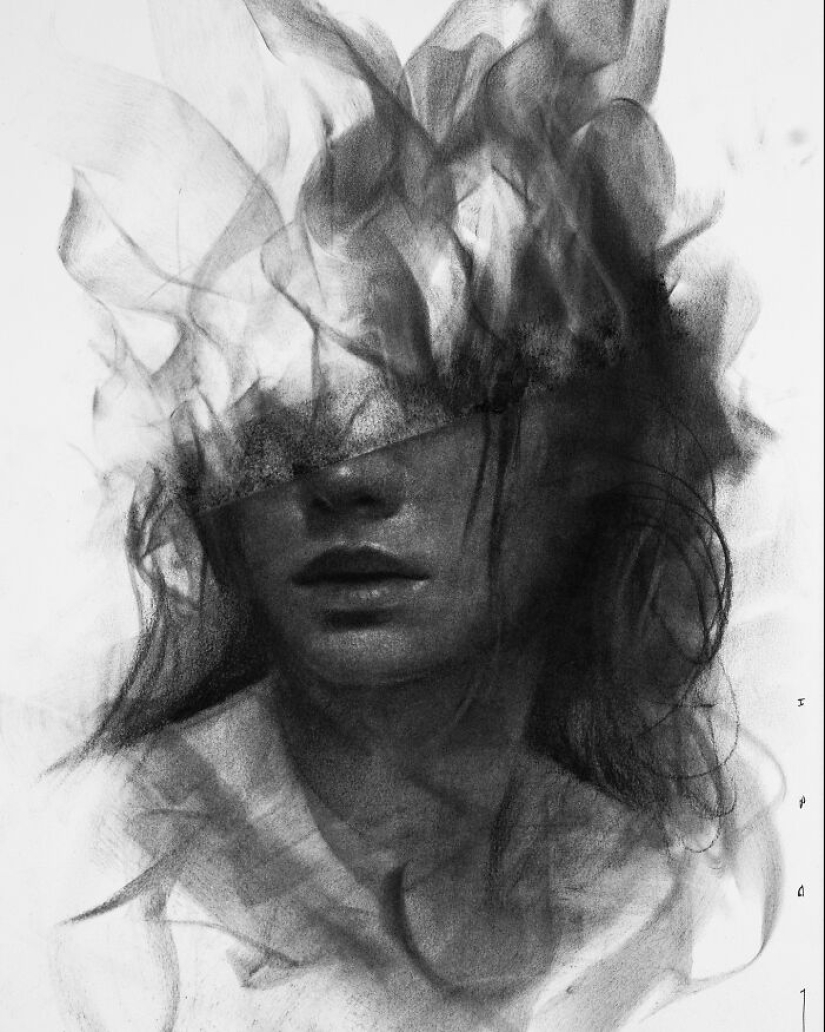 This Artist Captivates Audiences With His Visually Impactful Portraits Drawn Solely With Charcoal