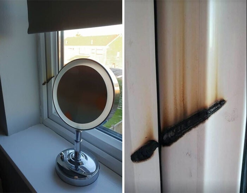 Threat lens effect: 18 cases, when a seemingly harmless items to the cause of the fire