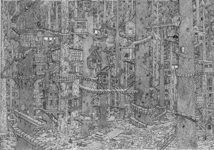 Todo un mundo sobre el papel: una mujer británica crea paisajes increíbles con una pluma ordinaria