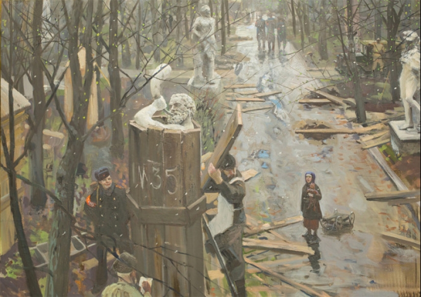 Una gran historia de Rusia en la atmósfera pinturas de Pablo rizhenko