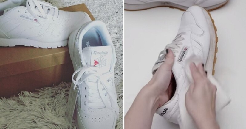 Una manera fácil de restaurar las zapatillas a su blancura anterior en cuestión de minutos