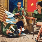 Una mezcla de espías, bellezas, nazis y héroes en impresionantes ilustraciones de Mort Kunstler