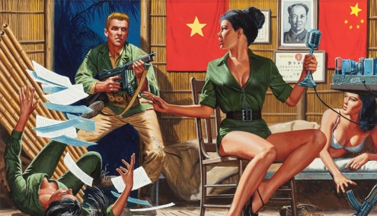 Una mezcla de espías, bellezas, nazis y héroes en impresionantes ilustraciones de Mort Kunstler Una mezcla de espías, bellezas, nazis y héroes en impresionantes ilustraciones de Mort Kunstler