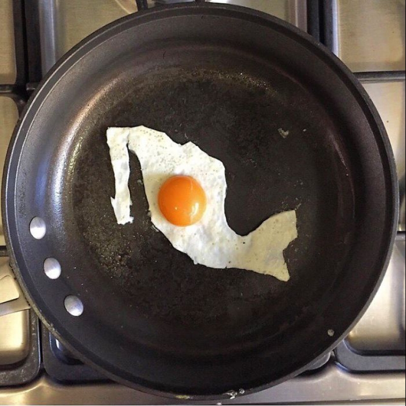 Una mujer mexicana crea obras de arte a partir de huevos fritos banales Una mujer mexicana crea obras de arte a partir de huevos fritos banales