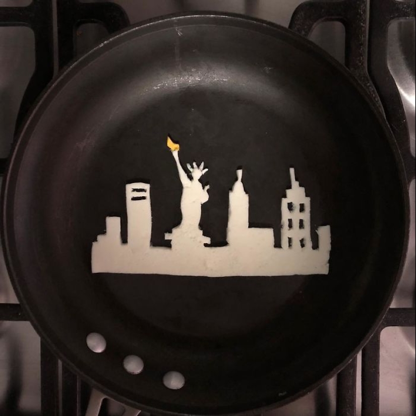 Una mujer mexicana crea obras de arte a partir de huevos fritos banales Una mujer mexicana crea obras de arte a partir de huevos fritos banales