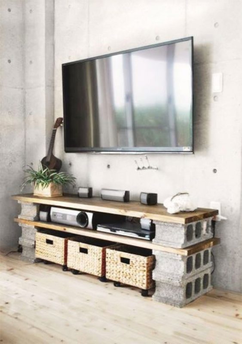 ¿Vamos a poner ladrillos? 20 ideas de muebles de bloques de cemento ¿Vamos a poner ladrillos? 20 ideas de muebles de bloques de cemento