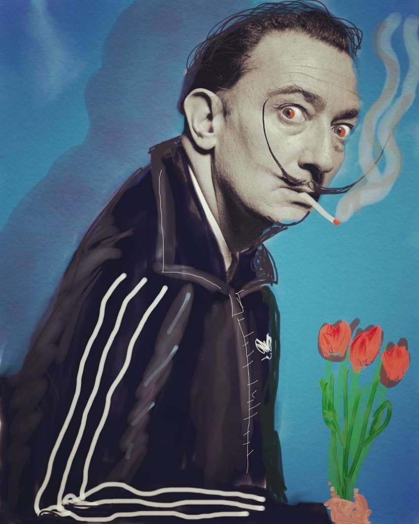 Van Hop y otros: los héroes de las obras maestras de la pintura del mundo probaron a los atletas olímpicos de Adidas