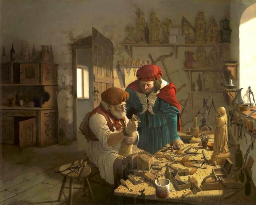 Viejos traviesos del género húngaro virtuoso de la pintura Vida Gabor
