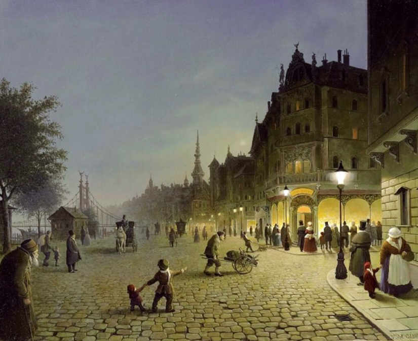 Viejos traviesos del género húngaro virtuoso de la pintura Vida Gabor