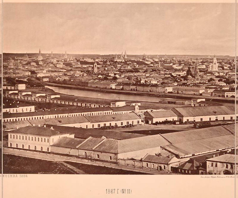 Vista desde la Catedral de Cristo Salvador: cómo era Moscú en 1867