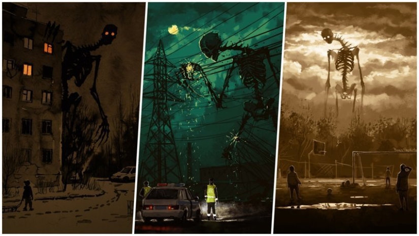 "Visual nigromancia": un mundo aterrador de un artista digital Boris rumble