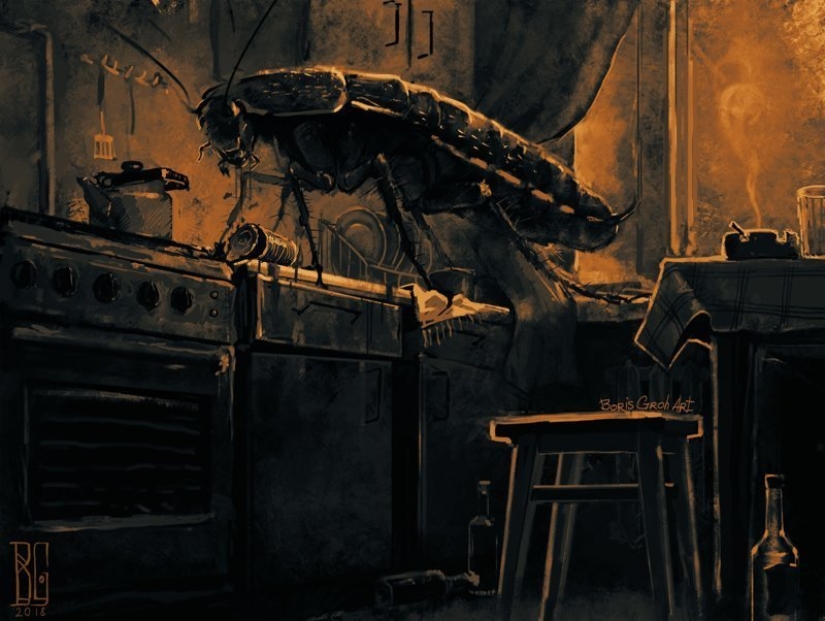 "Visual nigromancia": un mundo aterrador de un artista digital Boris rumble