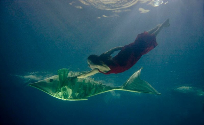 Volando bajo el agua en las maravillosas obras fotográficas de Katerina Bodrunova