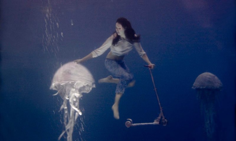 Volando bajo el agua en las maravillosas obras fotográficas de Katerina Bodrunova