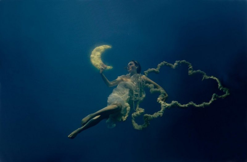 Volando bajo el agua en las maravillosas obras fotográficas de Katerina Bodrunova