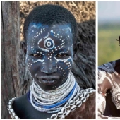 War paint and superstition wild: amazing pictures Karo tribe