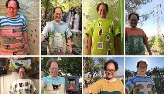 Warm tourism: an American knits sweaters with sights Warm tourism: an American knits sweaters with sights