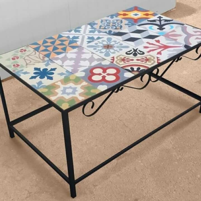 What can be made from the remains of ceramic tiles and mosaics