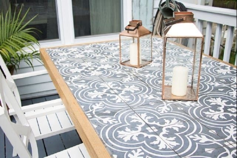 What can be made from the remains of ceramic tiles and mosaics