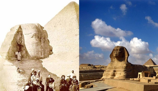 What did tourists ' favorite places look like a century ago