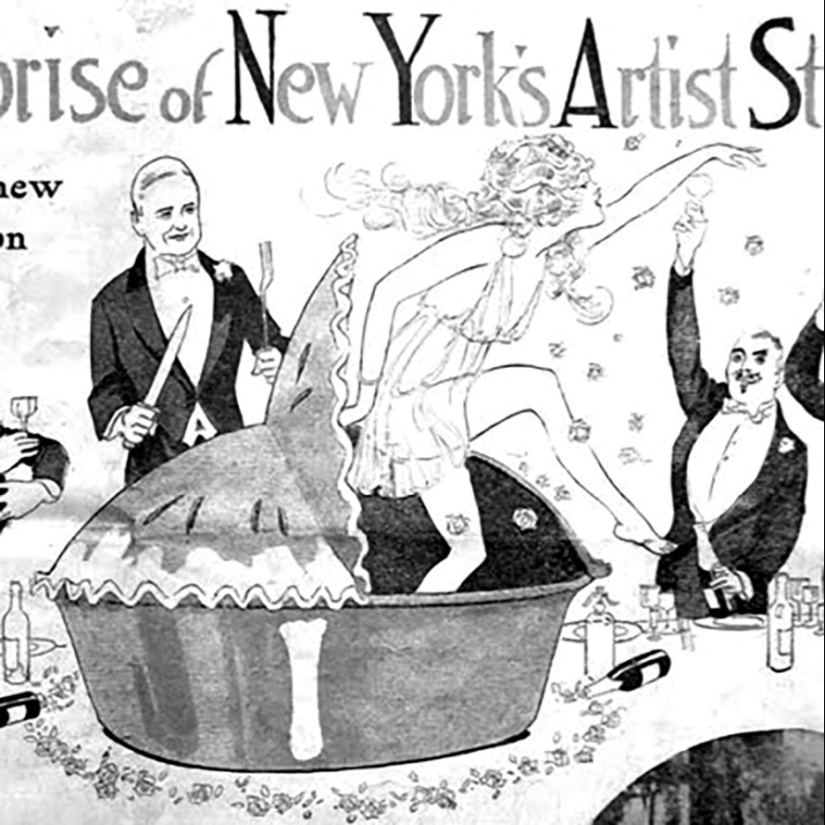 What happened to the girl who was the first to jump out of the cake