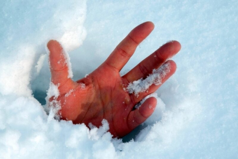 What happens to a person who fell asleep in the cold
