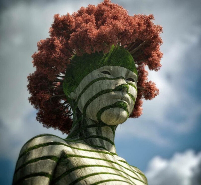 What if the artist will integrate nature, human and digital reality What if the artist will integrate nature, human and digital reality