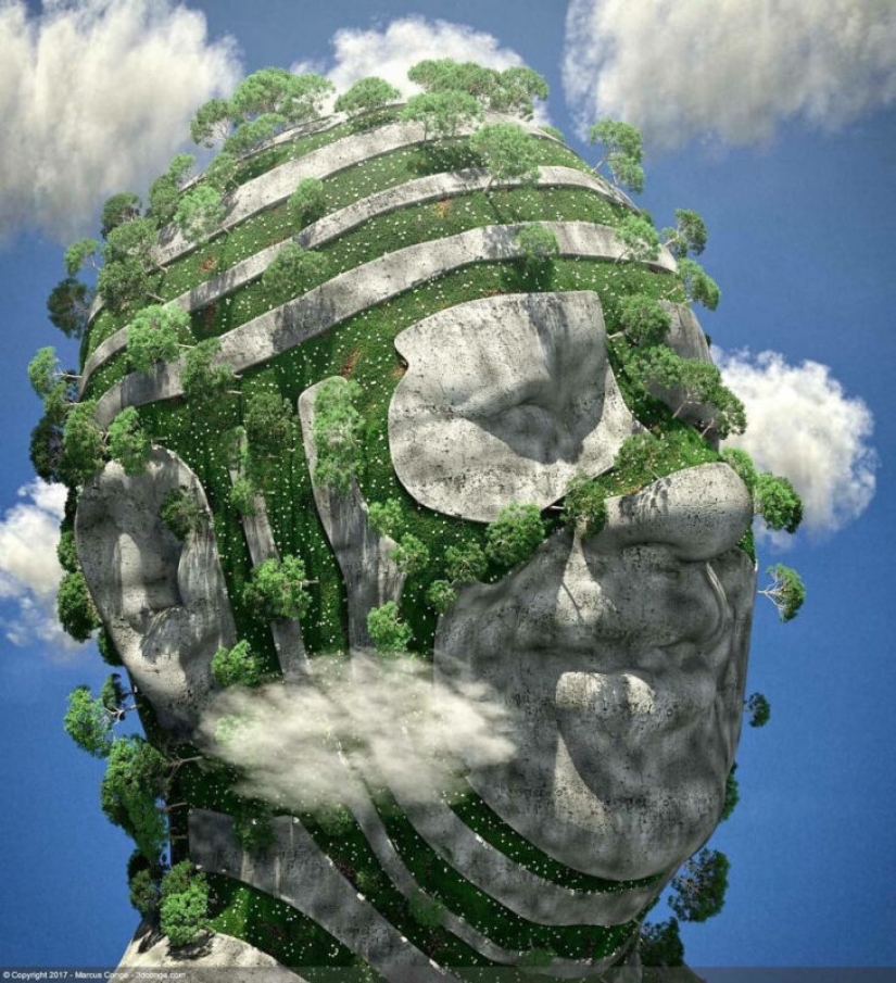 What if the artist will integrate nature, human and digital reality What if the artist will integrate nature, human and digital reality