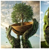 What if the artist will integrate nature, human and digital reality What if the artist will integrate nature, human and digital reality