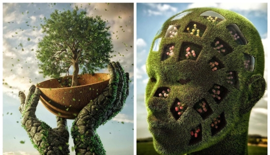 What if the artist will integrate nature, human and digital reality What if the artist will integrate nature, human and digital reality