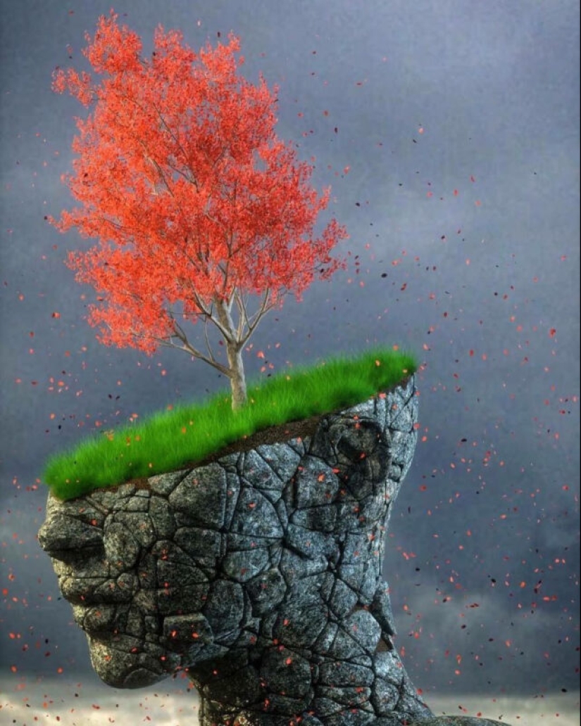 What if the artist will integrate nature, human and digital reality What if the artist will integrate nature, human and digital reality