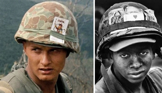 Why did American soldiers in Vietnam wear playing cards on their helmets Why did American soldiers in Vietnam wear playing cards on their helmets