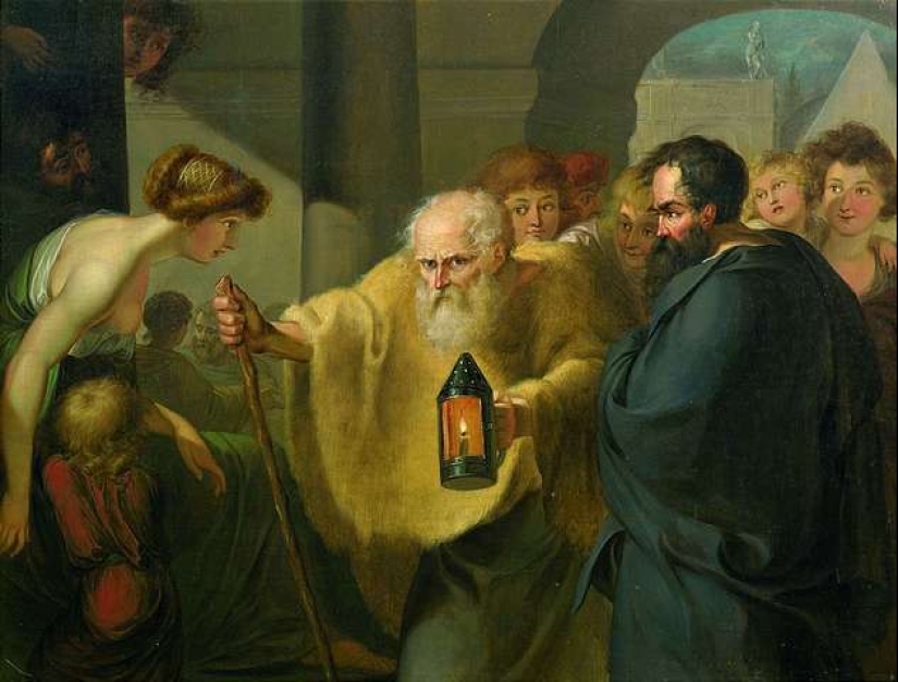 Why did the ancient Greek philosopher Diogenes live in a barrel?
