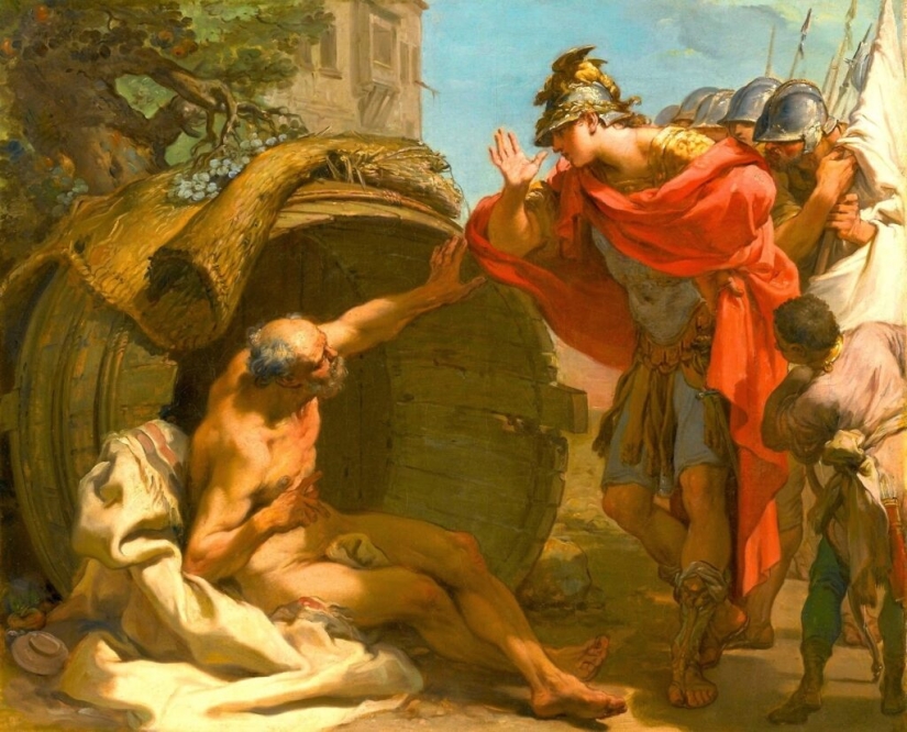 Why did the ancient Greek philosopher Diogenes live in a barrel?