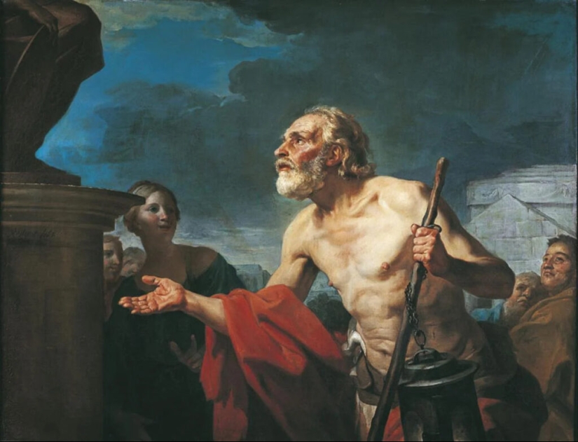 Why did the ancient Greek philosopher Diogenes live in a barrel?
