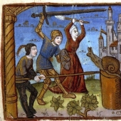 Why do medieval drawings show snails fighting knights? Why do medieval drawings show snails fighting knights?