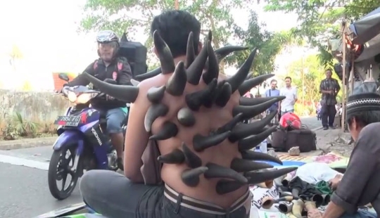 Why do street healers put horns on patients' backs in Indonesia Why do street healers put horns on patients' backs in Indonesia
