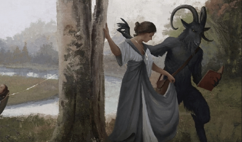 Why is the devil depicted with horns and hooves Why is the devil depicted with horns and hooves