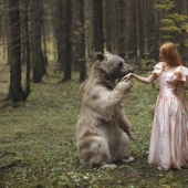 Wildlife and fearless models Russian