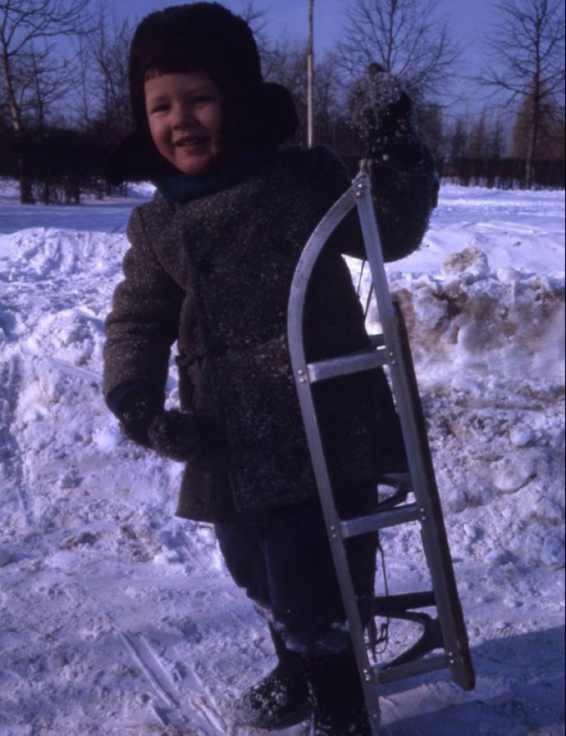 Winter sledding in the USSR